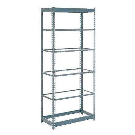 GLOBAL INDUSTRIAL Heavy Duty Shelving 36W x 12D x 72H With 6 Shelves, No Deck, Gray B2296708